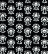 Star Wars The Mandalorian II Mando Helmet Badge Black Cotton Fabric 110cm Wide 100% Cotton